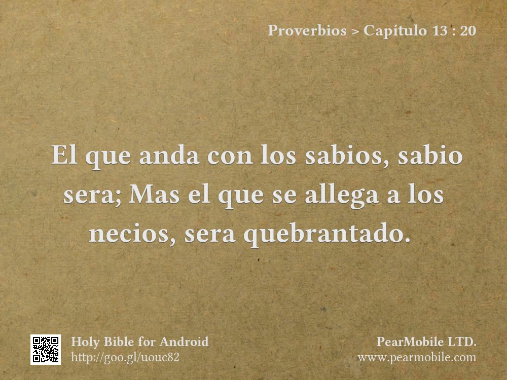 Proverbios, Capítulo 13:20